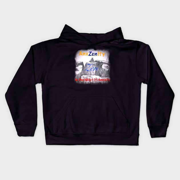 Calm in Chaos Kids Hoodie by AnxZenity_Podcast